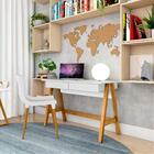 Escrivaninha Everton 2 Gavetas Branco Nature