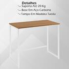 Escrivaninha F83 Madeira Taeda 80x75 Cm Base Aço Dmobiliario