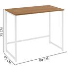 Escrivaninha F83 Madeira Taeda 80x75 Cm Base Aço Dmobiliario