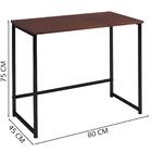 Escrivaninha F83 Madeira Taeda 80x75 Cm Base Aço Dmobiliario