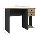 Escrivaninha Favara Preto Fosco Carvalho Rustico