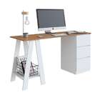 Escrivaninha Faya 3 Gv Branca E Mel