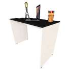 Escrivaninha Fini Com Tomada E Entrada Usb Branca E Preta 100