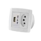 Escrivaninha Fini Com Tomada E Entrada Usb Branca E Vermelha