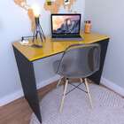 Escrivaninha Fini Com Tomada E Entrada Usb Preta E Amarela 90