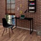 Escrivaninha Fit Industrial 120cm Preto E Cadeira Preta