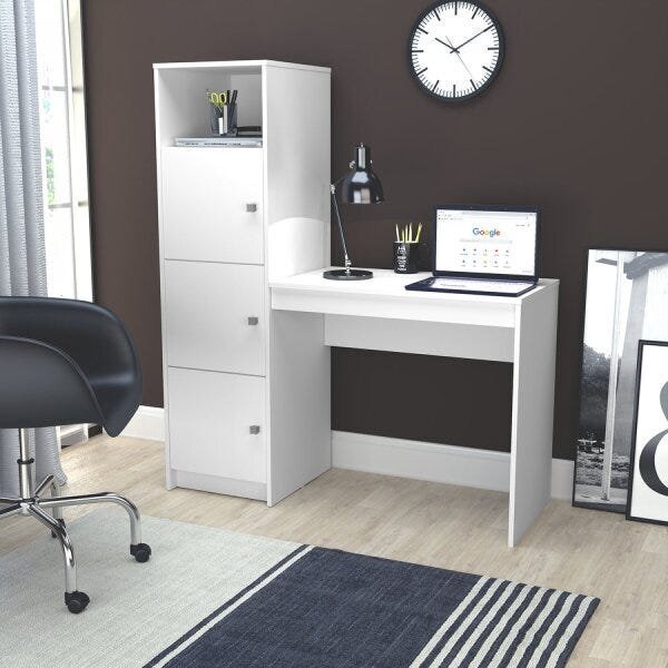 Escrivaninha Fortaleza 3 Portas 1 Nicho 120cm Nova Mobile Bra