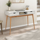 Escrivaninha Funcional Pés Palito Nicho Organizador Branco Fr