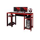 Escrivaninha Gamer Com Nichos Chicago Preto Vermelho