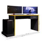Escrivaninha Gamer Ellenge Preto Amarelo