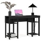 Escrivaninha Gamer Em / Alfa 4 Prateleiras 135cm Preto Preto