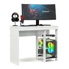 Escrivaninha Gamer Em Mdf/mdp 2 Prateleiras Beta Branco