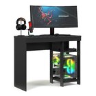 Escrivaninha Gamer Em Mdf/mdp 2 Prateleiras Beta Preto