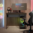 Escrivaninha Gamer Em Mdf/mdp 2 Prateleiras Beta Preto