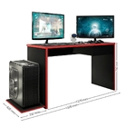 Escrivaninha Gamer Esprite Preto Vermelho