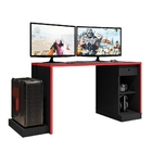 Escrivaninha Gamer Gepetto Preto Vermelho