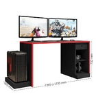 Escrivaninha Gamer Gepetto Preto Vermelho