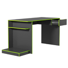 Escrivaninha Gamer Preto E Verde 1 Gaveta Mdp Com Suporte Par