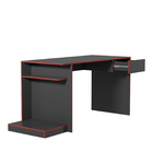 Escrivaninha Gamer Preto E Vermelha 1 Gaveta Mdp Com Suporte
