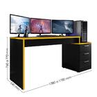 Escrivaninha Gamer Sandalus Preto Amarelo
