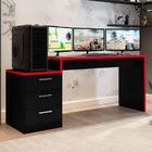 Escrivaninha Gamer Sandalus Preto Vermelho