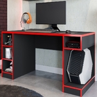 Escrivaninha Gamer Story Preto Vermelho