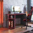 Escrivaninha Gamer West Preto Vermelho