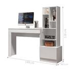 Escrivaninha Ginny Com Biblioteca Branco