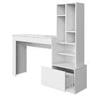 Escrivaninha Ginny Com Biblioteca Branco