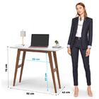 Escrivaninha Harvard 9040 Tampo Mdf 30mm Pés Em Madeira Branc