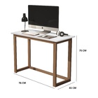 Escrivaninha Home Office Branca Compacta Quarto Pés De Madeira