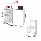 Escrivaninha Home Office Com Cadeira Branco Office Framar