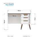 Escrivaninha Home Office Tampa Branco Jatobá