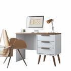 Escrivaninha Home Office Tampa Branco Jatobá