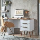 Escrivaninha Home Office Tampa Branco Jatobá