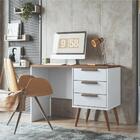 Escrivaninha Home Office Tampa Branco Jatobá