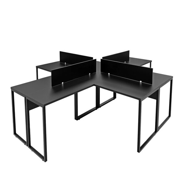 Escrivaninha Ilha Em L Estação De Trabalho Mesa Industrial 24