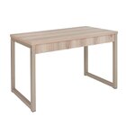 Escrivaninha Industrial 120cm Champagne / Carvalho