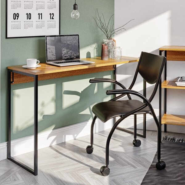 Escrivaninha Industrial 120cm M-1723 Brigatto Freijó/preto