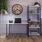 Escrivaninha Industrial Com Estante 5 Prateleiras Madeira Bra