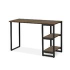 Escrivaninha Industrial Em Aço 1,20 Com Prateleiras Imbuia Pr