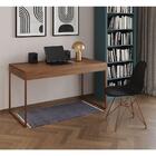 Escrivaninha Industrial Escritório Amêndoa Malta Com 1 Cadeir