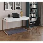 Escrivaninha Industrial Escritório Branca Malta Com 1 Cadeira