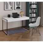 Escrivaninha Industrial Escritório Malta Branca Com 1 Cadeira