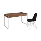 Escrivaninha Industrial Escritório Malta Canela Com 1 Cadeira