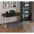 Escrivaninha Industrial Escritório Malta Preta Com 1 Cadeira