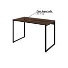 Escrivaninha Industrial Kuadra 120 Cm - Nogal/preto