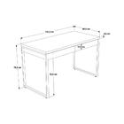 Escrivaninha Industrial Kuadra Com 2 Gavetas 120 Cm - Preto