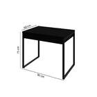 Escrivaninha Industrial Kuadra Com 2 Gavetas 90 Cm - Preto