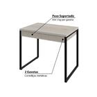 Escrivaninha Industrial Kuadra Com 2 Gavetas 90 Cm - Preto/sn